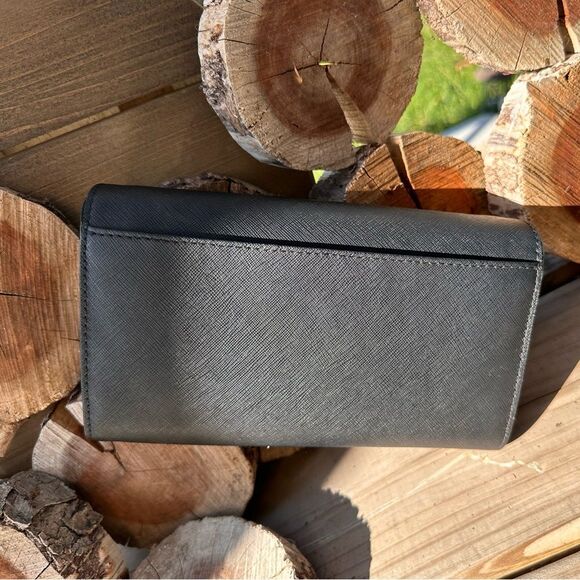 Michael Kors Jet Set Large Wallet Saffiano Leather Black - Picture 3 of 7